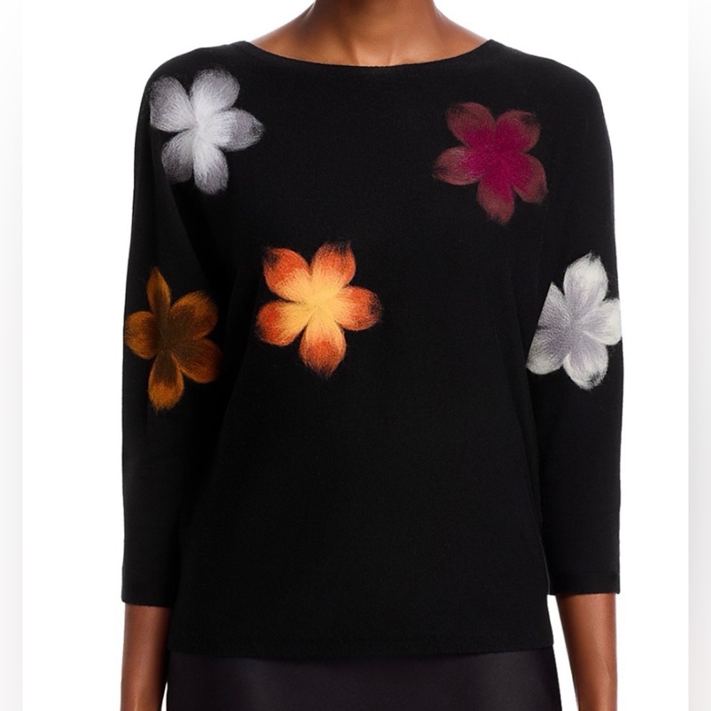 Floral Dolman Sleeve Sweater